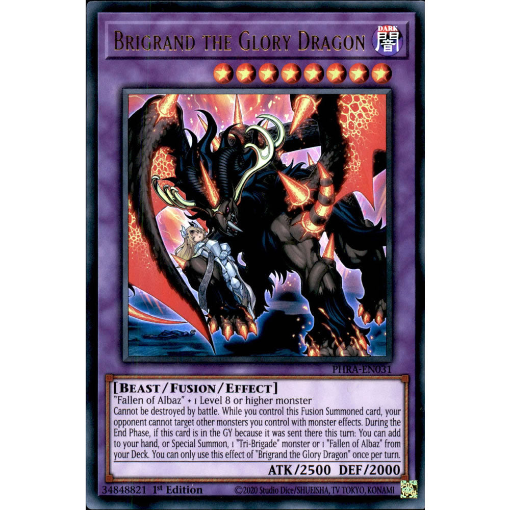 Brigrand the Glory Dragon PHRA-EN031 Yu-Gi-Oh! Card from the Phantom Rage Set