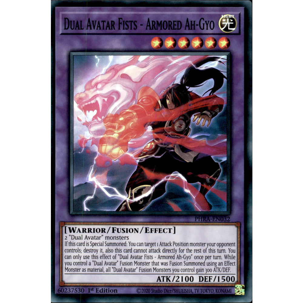 Dual Avatar Fists - Armored Ah-Gyo PHRA-EN032 Yu-Gi-Oh! Card from the Phantom Rage Set