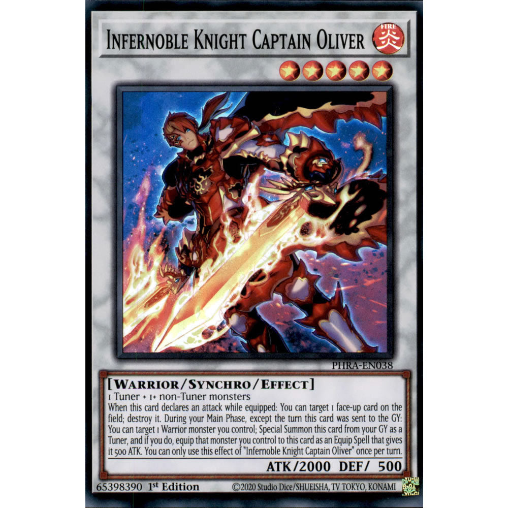 Infernoble Knight Captain Oliver PHRA-EN038 Yu-Gi-Oh! Card from the Phantom Rage Set