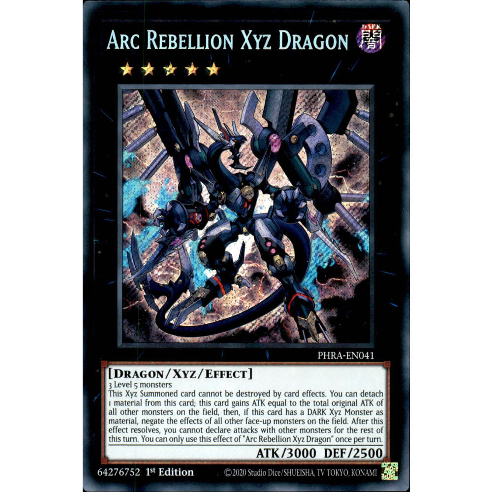 Arc Rebellion Xyz Dragon PHRA-EN041 Yu-Gi-Oh! Card from the Phantom Rage Set
