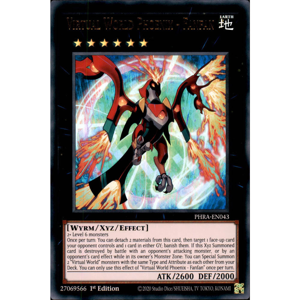 Virtual World Phoenix - Fanfan PHRA-EN043 Yu-Gi-Oh! Card from the Phantom Rage Set