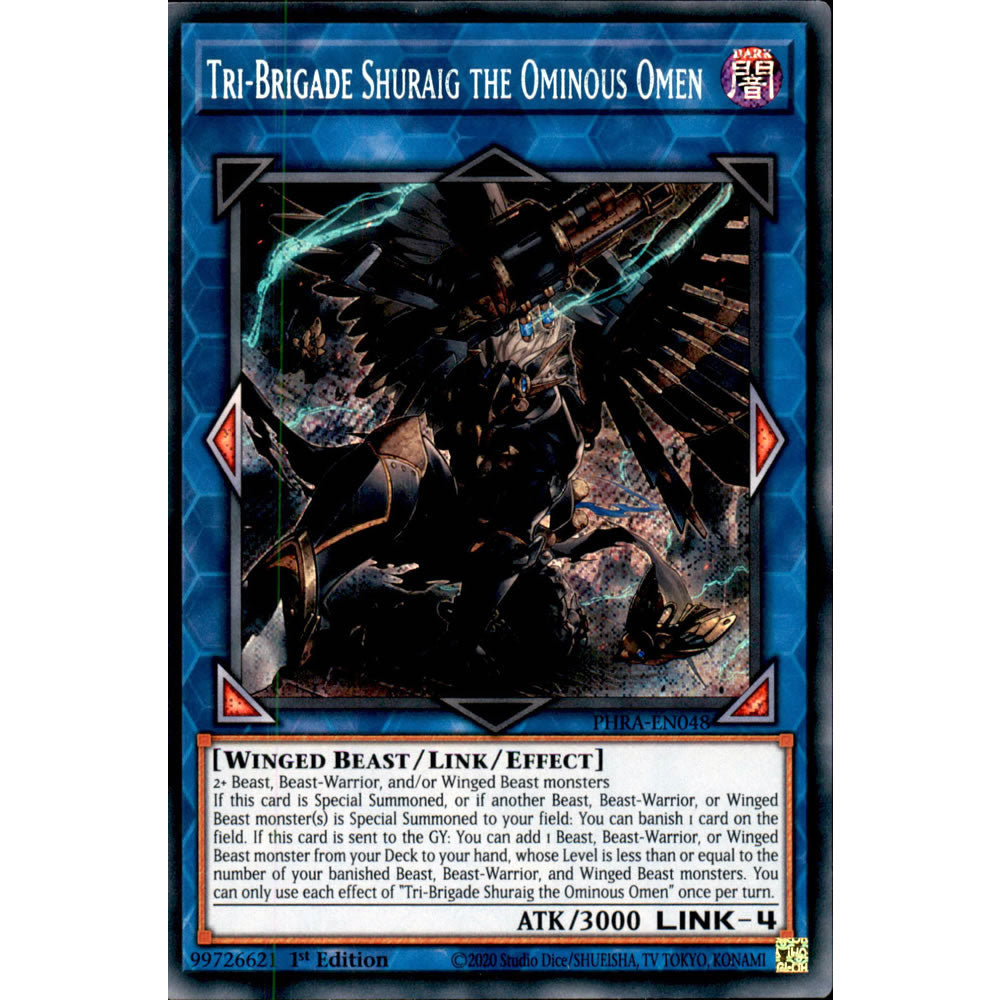 Tri-Brigade Shuraig the Ominous Omen PHRA-EN048 Yu-Gi-Oh! Card from the Phantom Rage Set