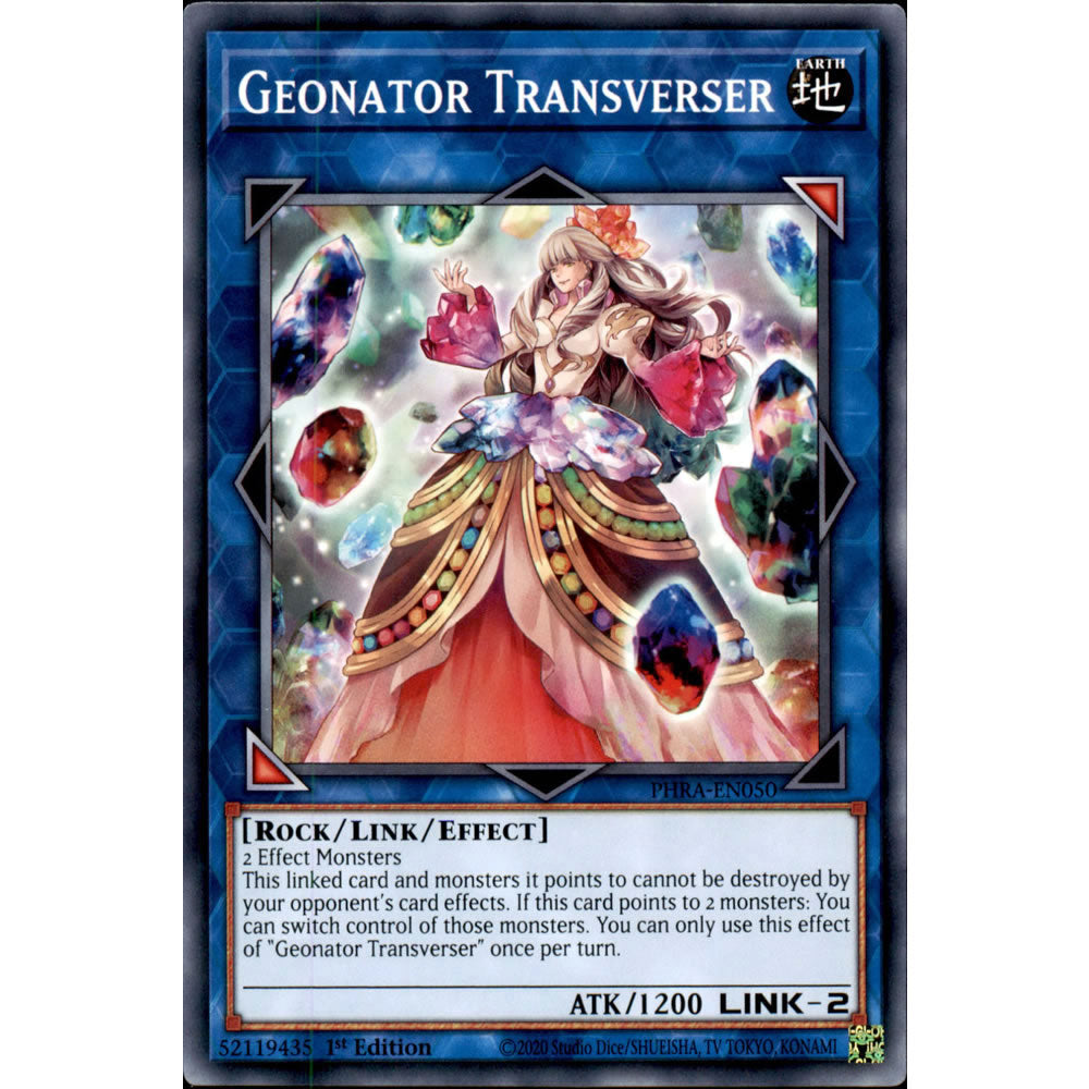 Geonator Transverser PHRA-EN050 Yu-Gi-Oh! Card from the Phantom Rage Set
