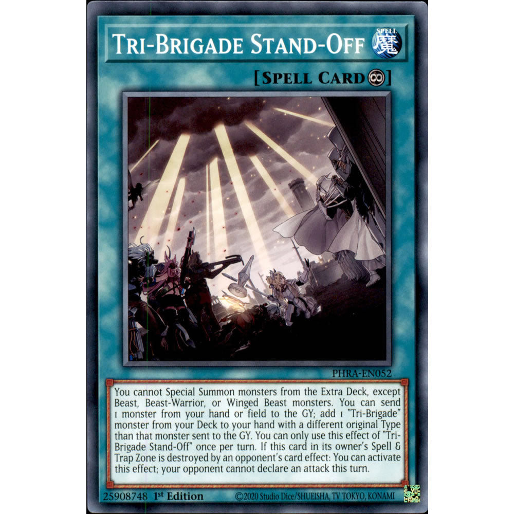 Tri-Brigade Stand-Off PHRA-EN052 Yu-Gi-Oh! Card from the Phantom Rage Set