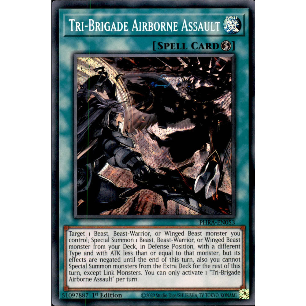 Tri-Brigade Airborne Assault PHRA-EN053 Yu-Gi-Oh! Card from the Phantom Rage Set