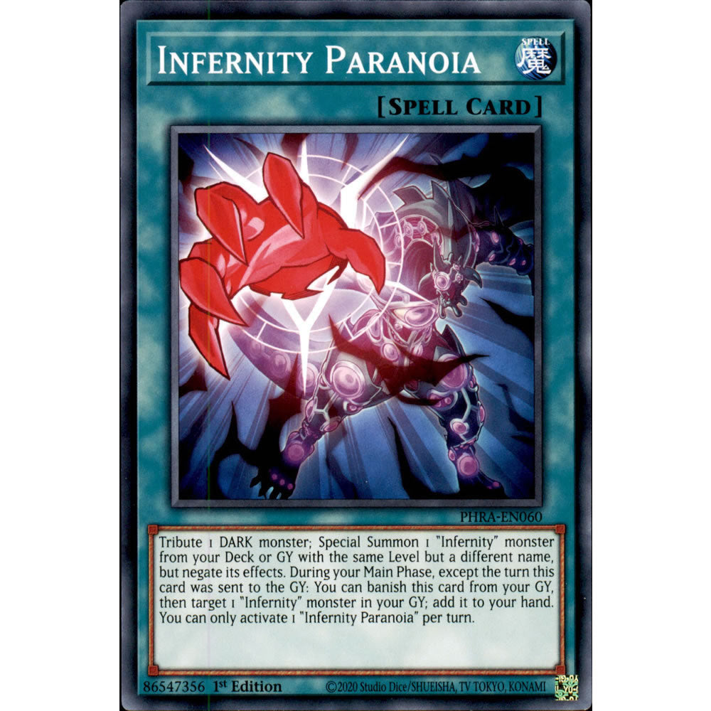 Infernity Paranoia PHRA-EN060 Yu-Gi-Oh! Card from the Phantom Rage Set