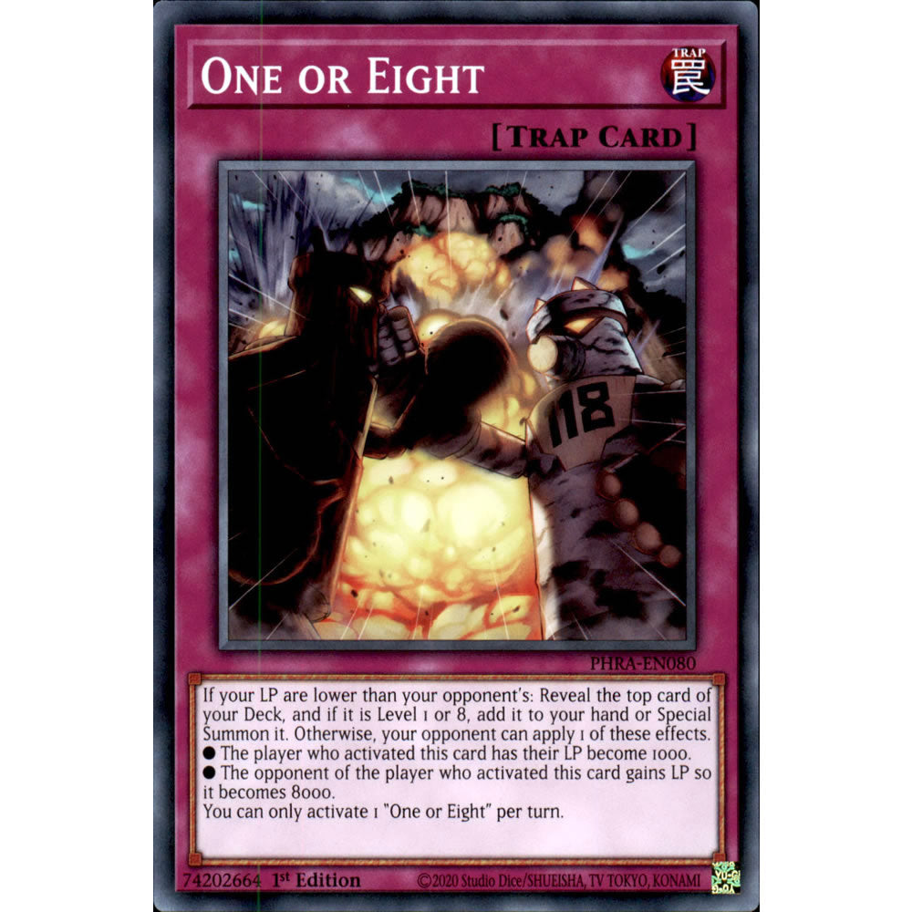 One or Eight PHRA-EN080 Yu-Gi-Oh! Card from the Phantom Rage Set