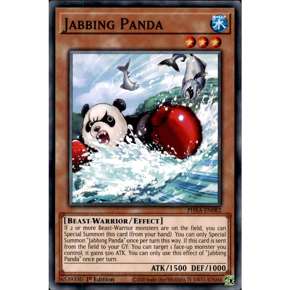 Jabbing Panda PHRA-EN082 Yu-Gi-Oh! Card from the Phantom Rage Set