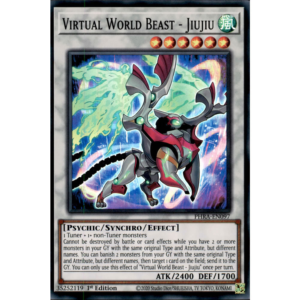 Virtual World Beast - Jiujiu PHRA-EN097 Yu-Gi-Oh! Card from the Phantom Rage Set