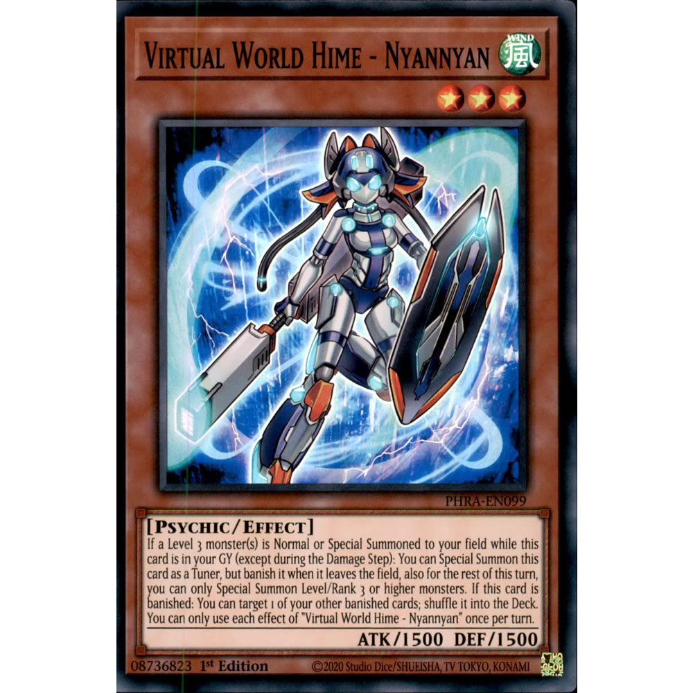Virtual World Hime - Nyannyan PHRA-EN099 Yu-Gi-Oh! Card from the Phantom Rage Set