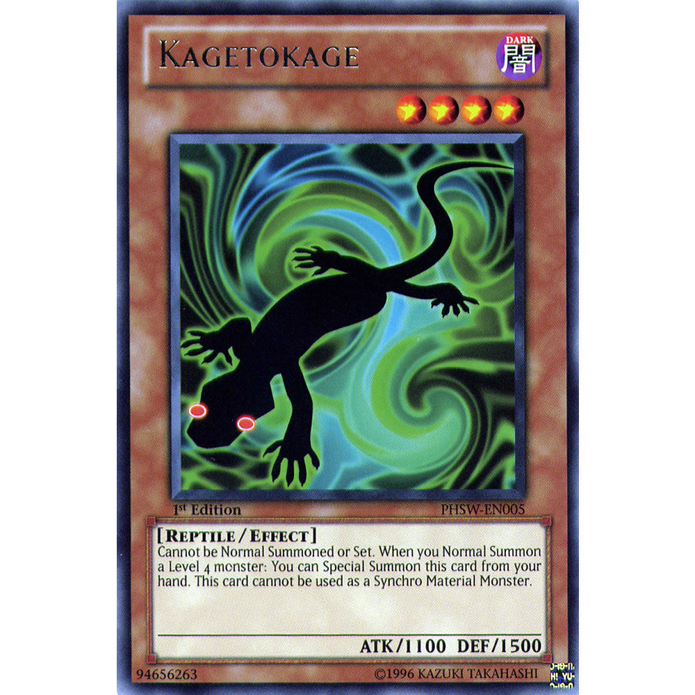 Kagetokage PHSW-EN005 Yu-Gi-Oh! Card from the Photon Shockwave Set