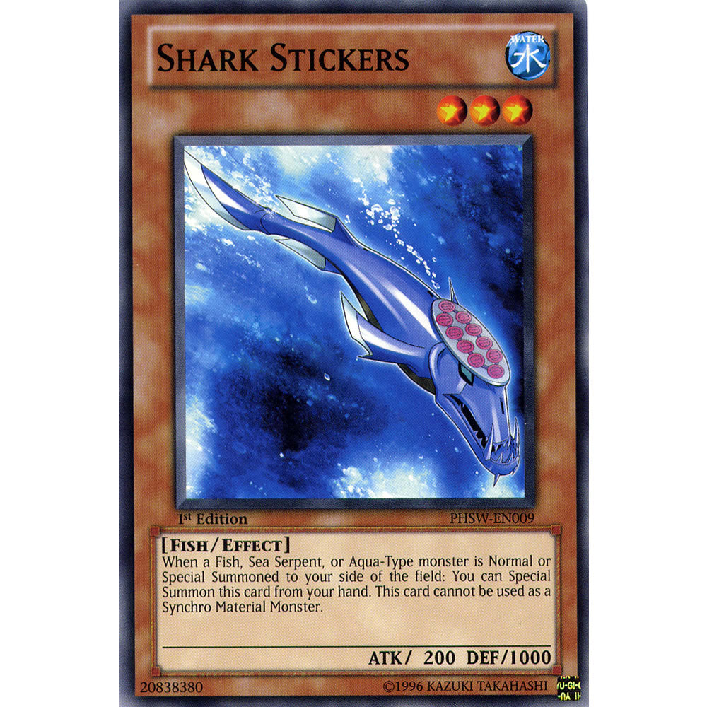 Shark Stickers PHSW-EN009 Yu-Gi-Oh! Card from the Photon Shockwave Set