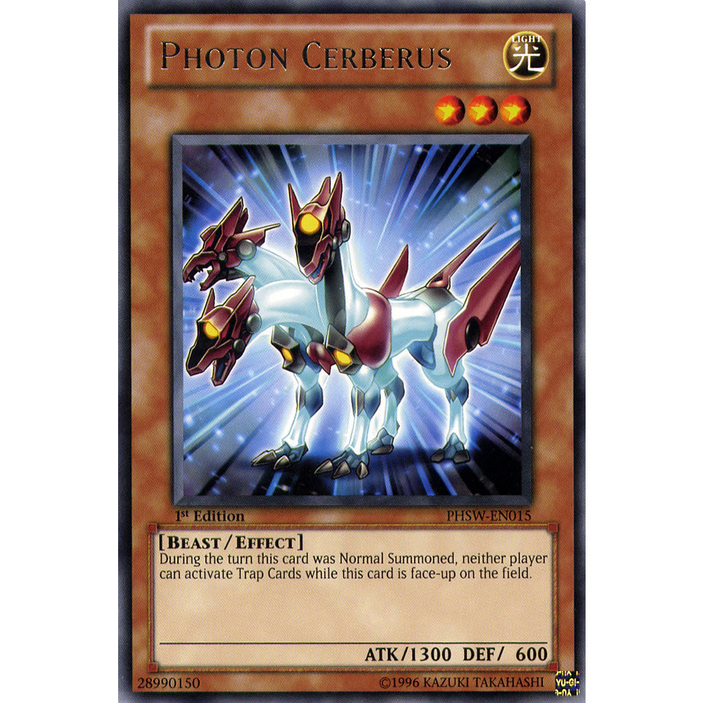 Photon Cerberus PHSW-EN015 Yu-Gi-Oh! Card from the Photon Shockwave Set
