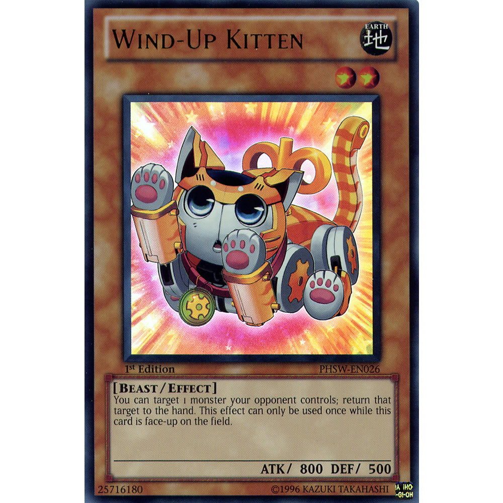 Wind-Up Kitten PHSW-EN026 Yu-Gi-Oh! Card from the Photon Shockwave Set