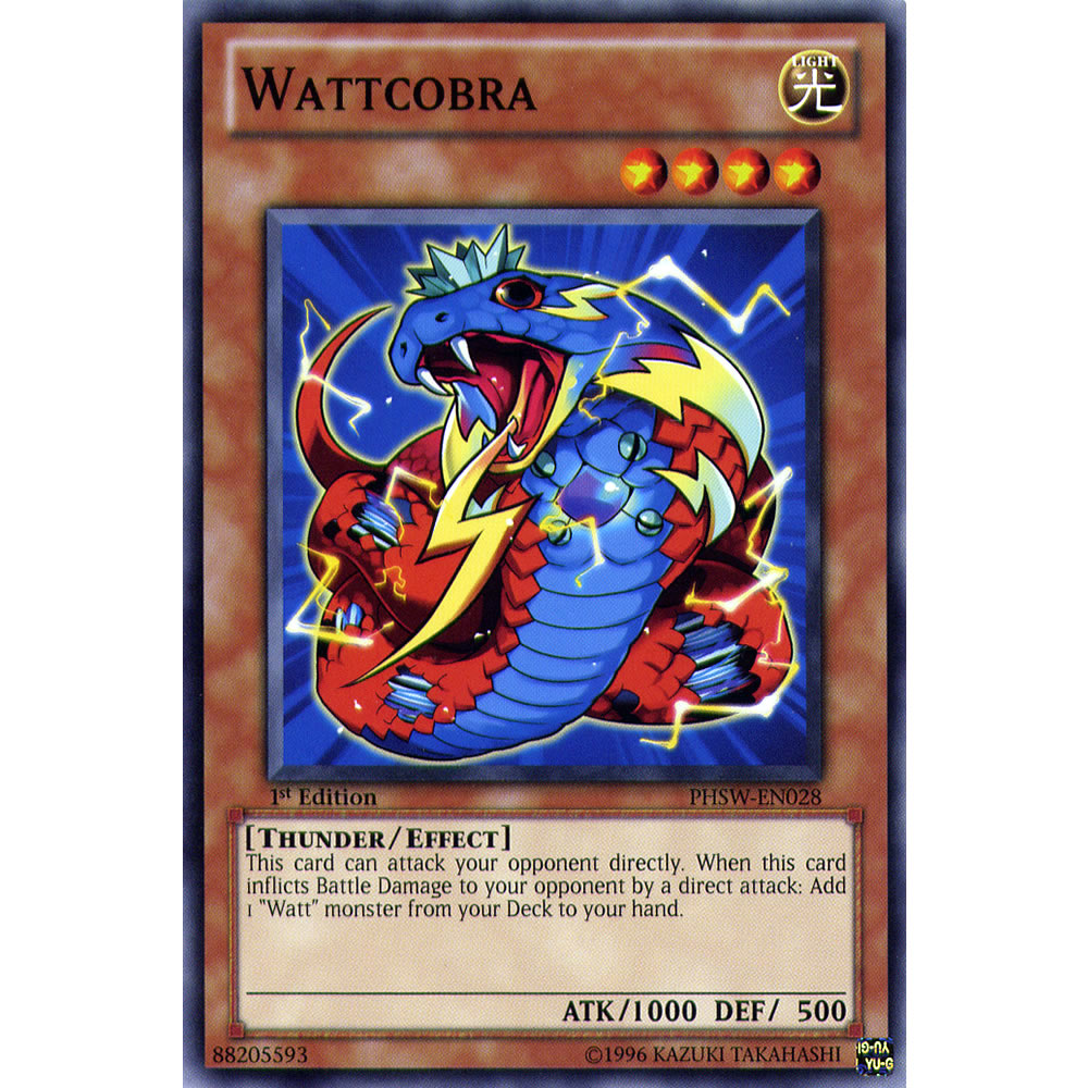Wattcobra PHSW-EN028 Yu-Gi-Oh! Card from the Photon Shockwave Set