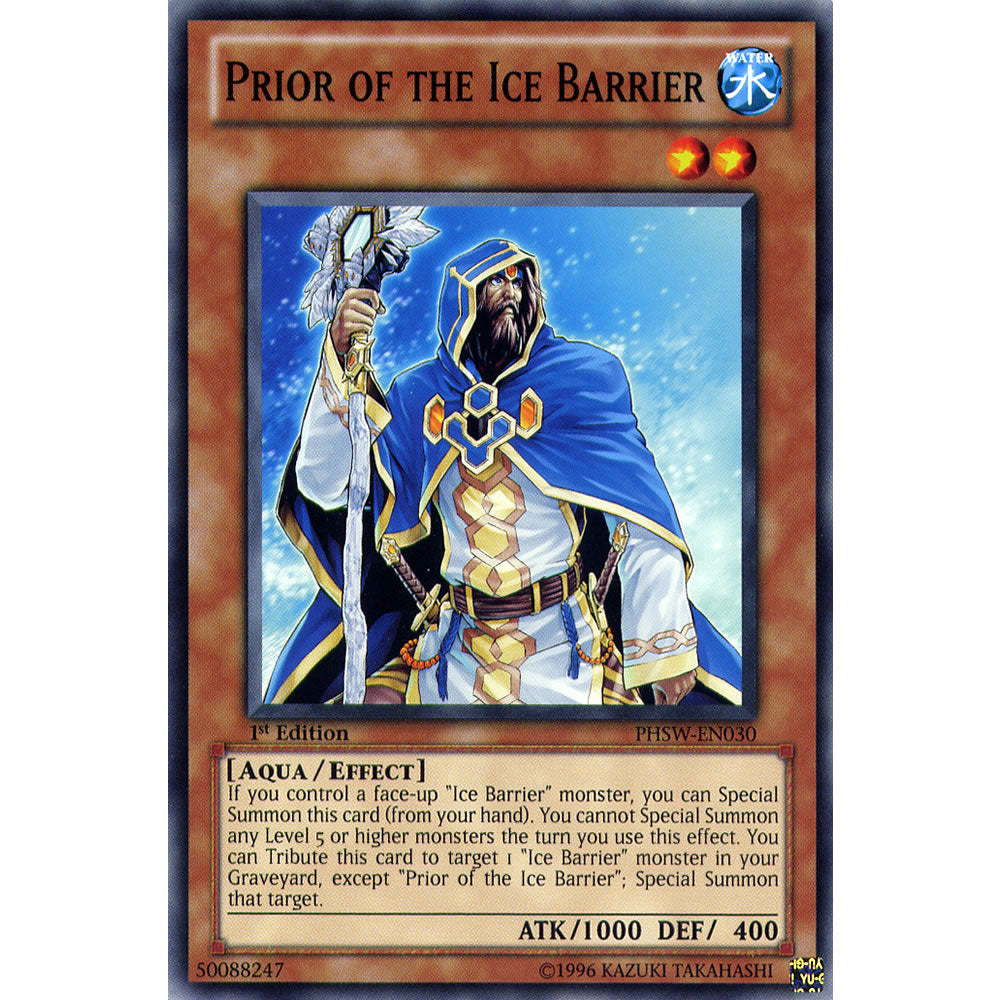 Prior of the Ice Barrier PHSW-EN030 Yu-Gi-Oh! Card from the Photon Shockwave Set