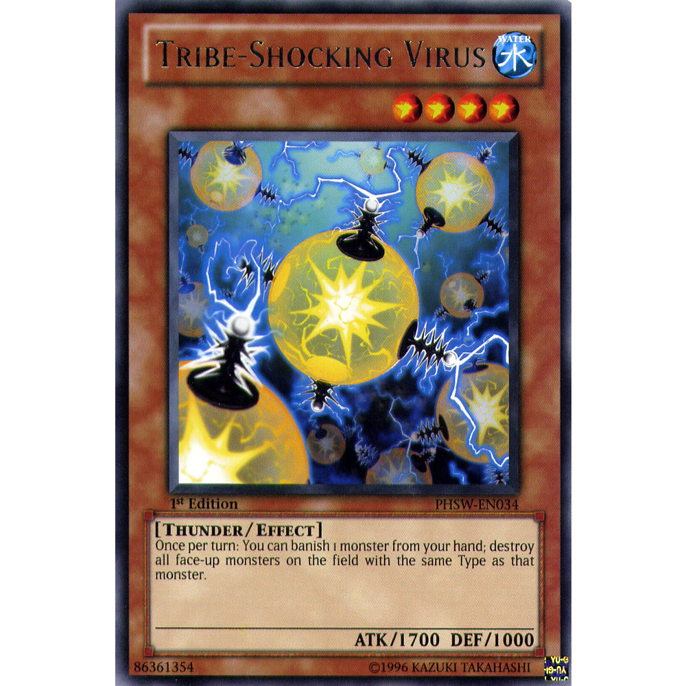 Tribe-Shocking Virus PHSW-EN034 Yu-Gi-Oh! Card from the Photon Shockwave Set