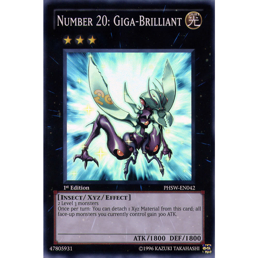 Number 20: Giga-Brilliant PHSW-EN042 Yu-Gi-Oh! Card from the Photon Shockwave Set