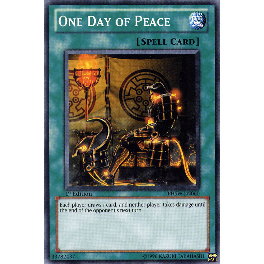 One Day of Peace PHSW-EN060 Yu-Gi-Oh! Card from the Photon Shockwave Set