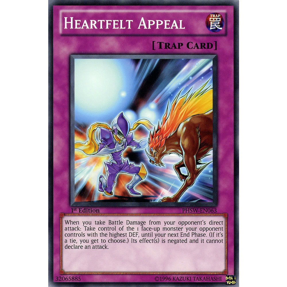 Heartfelt Appeal PHSW-EN063 Yu-Gi-Oh! Card from the Photon Shockwave Set