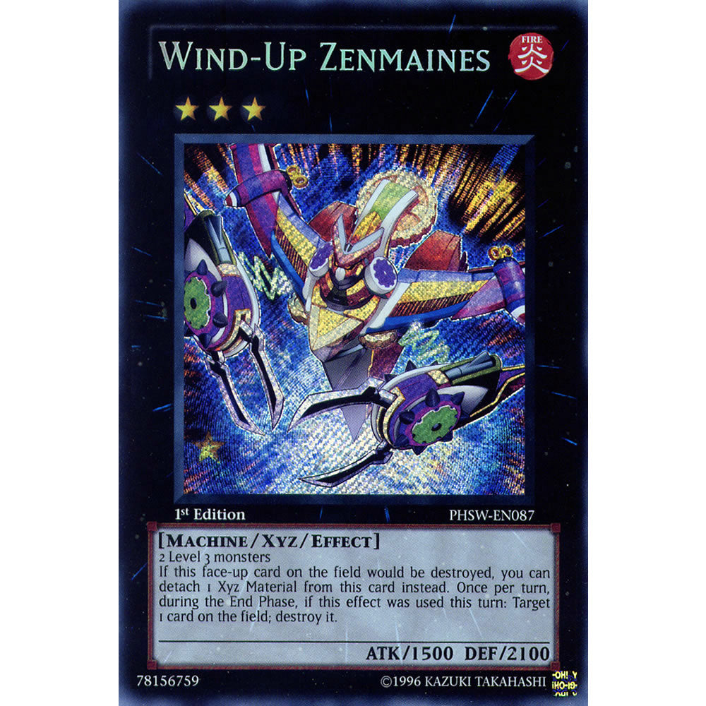 Wind-Up Zenmaines PHSW-EN087 Yu-Gi-Oh! Card from the Photon Shockwave Set