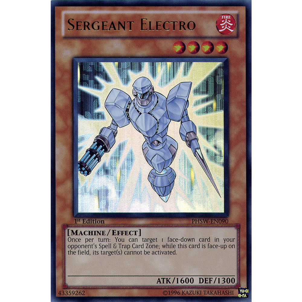 Sergeant Electro PHSW-EN090 Yu-Gi-Oh! Card from the Photon Shockwave Set
