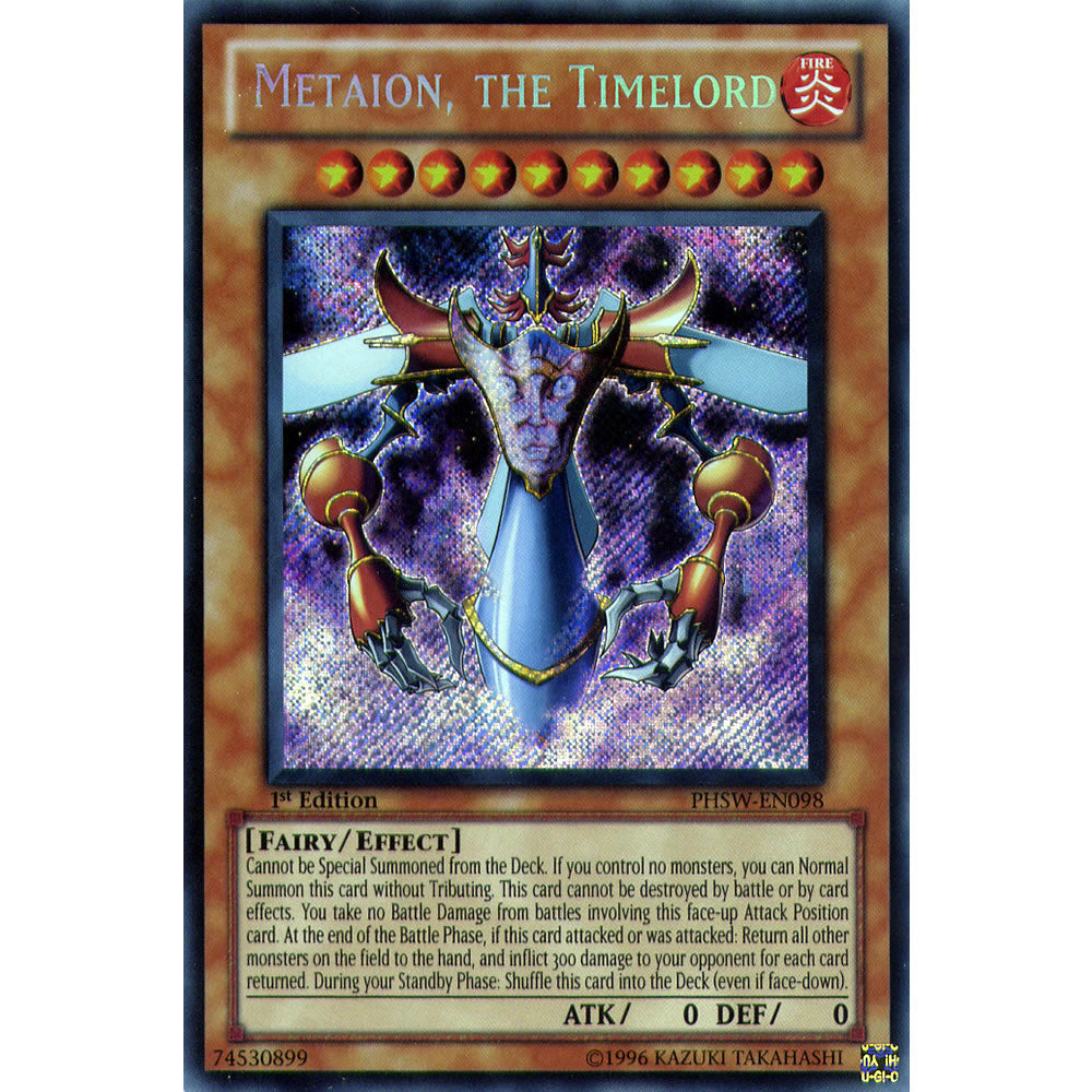 Metaion, the Timelord PHSW-EN098 Yu-Gi-Oh! Card from the Photon Shockwave Set