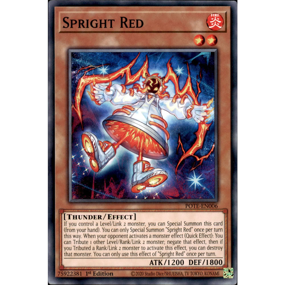 Spright Red POTE-EN006 Yu-Gi-Oh! Card from the Power of the Elements Set