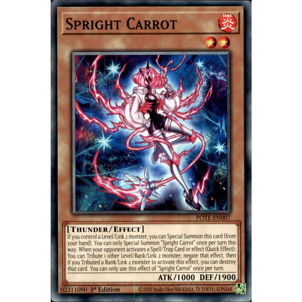 Spright Carrot POTE-EN007 Yu-Gi-Oh! Card from the Power of the Elements Set