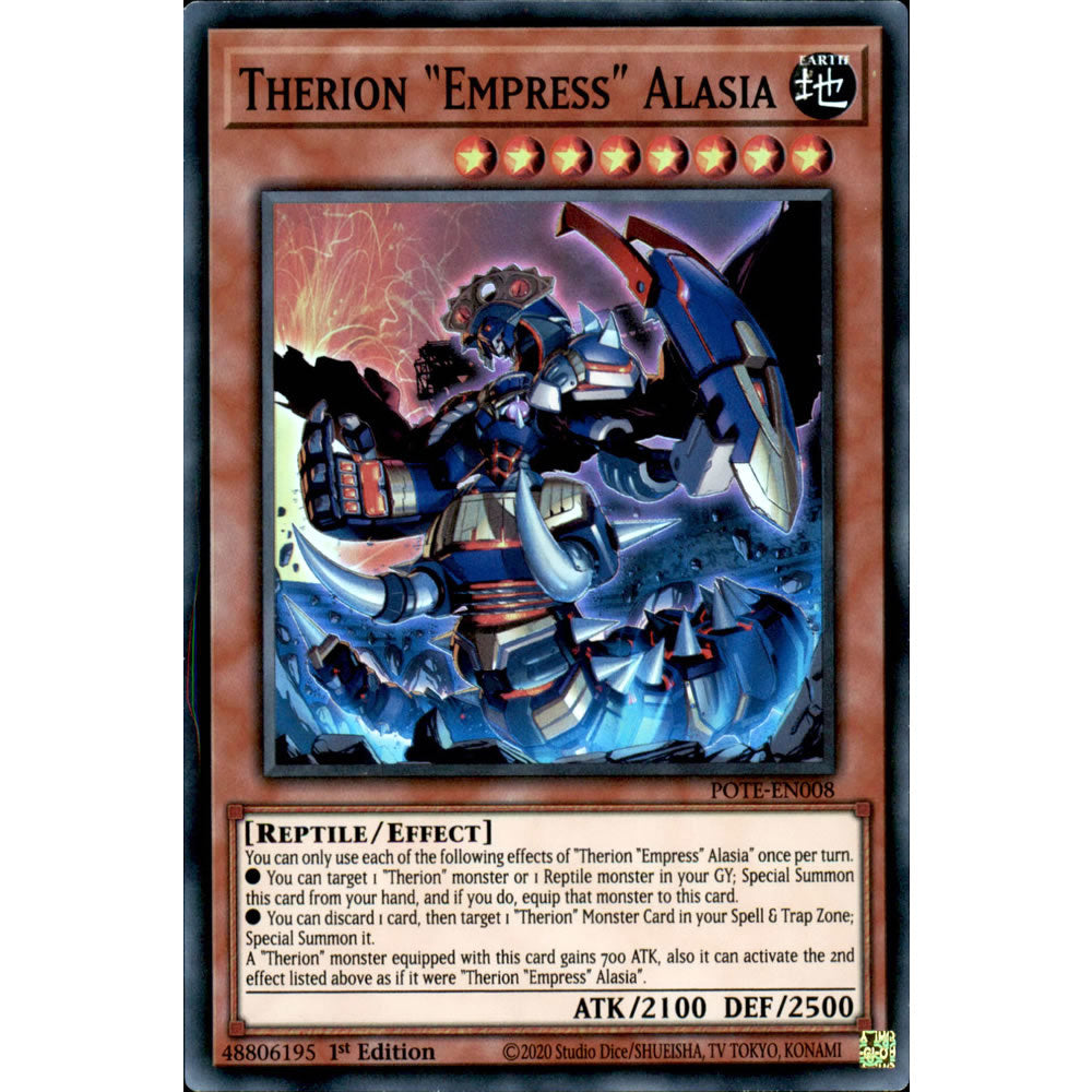 Therion Empress Alasia POTE-EN008 Yu-Gi-Oh! Card from the Power of the Elements Set