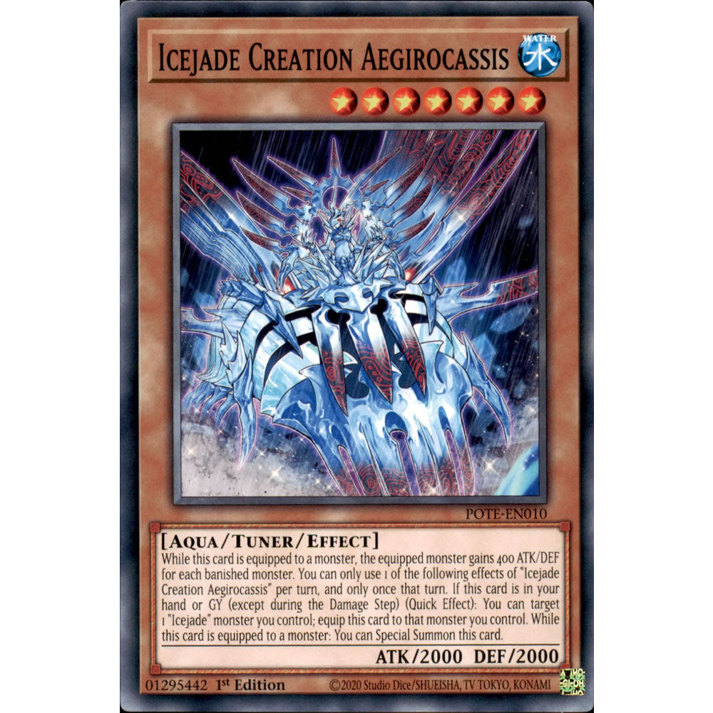 Icejade Creation Aegirocassis POTE-EN010 Yu-Gi-Oh! Card from the Power of the Elements Set