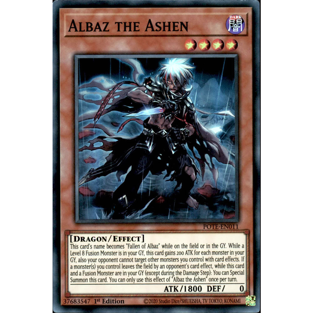 Albaz the Ashen POTE-EN011 Yu-Gi-Oh! Card from the Power of the Elements Set