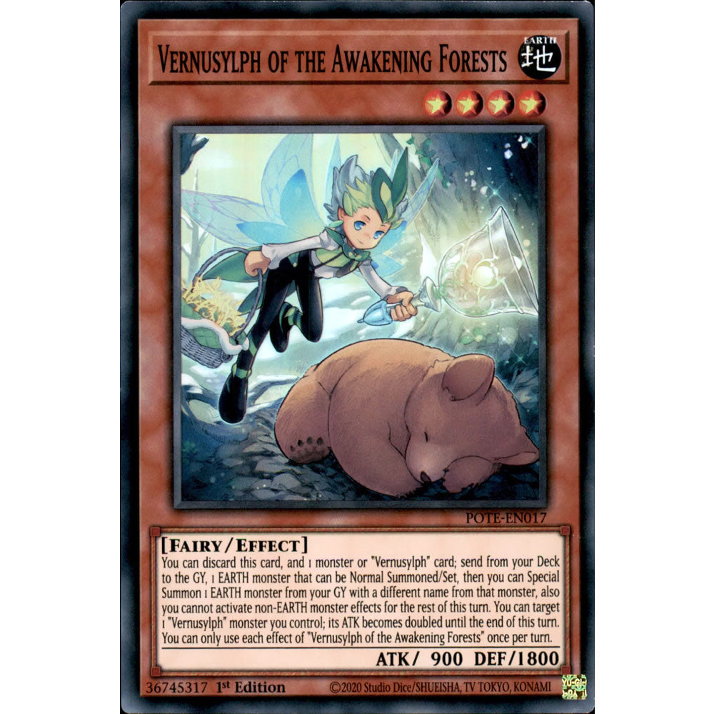 Vernusylph of the Awakening Forests POTE-EN017 Yu-Gi-Oh! Card from the Power of the Elements Set