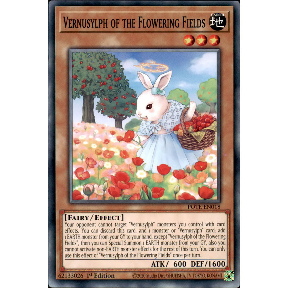 Vernusylph of the Flowering Fields POTE-EN018 Yu-Gi-Oh! Card from the Power of the Elements Set