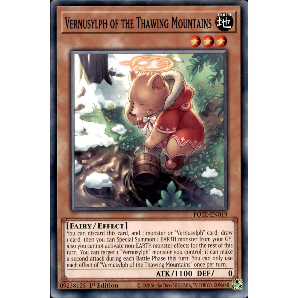 Vernusylph of the Thawing Mountains POTE-EN019 Yu-Gi-Oh! Card from the Power of the Elements Set