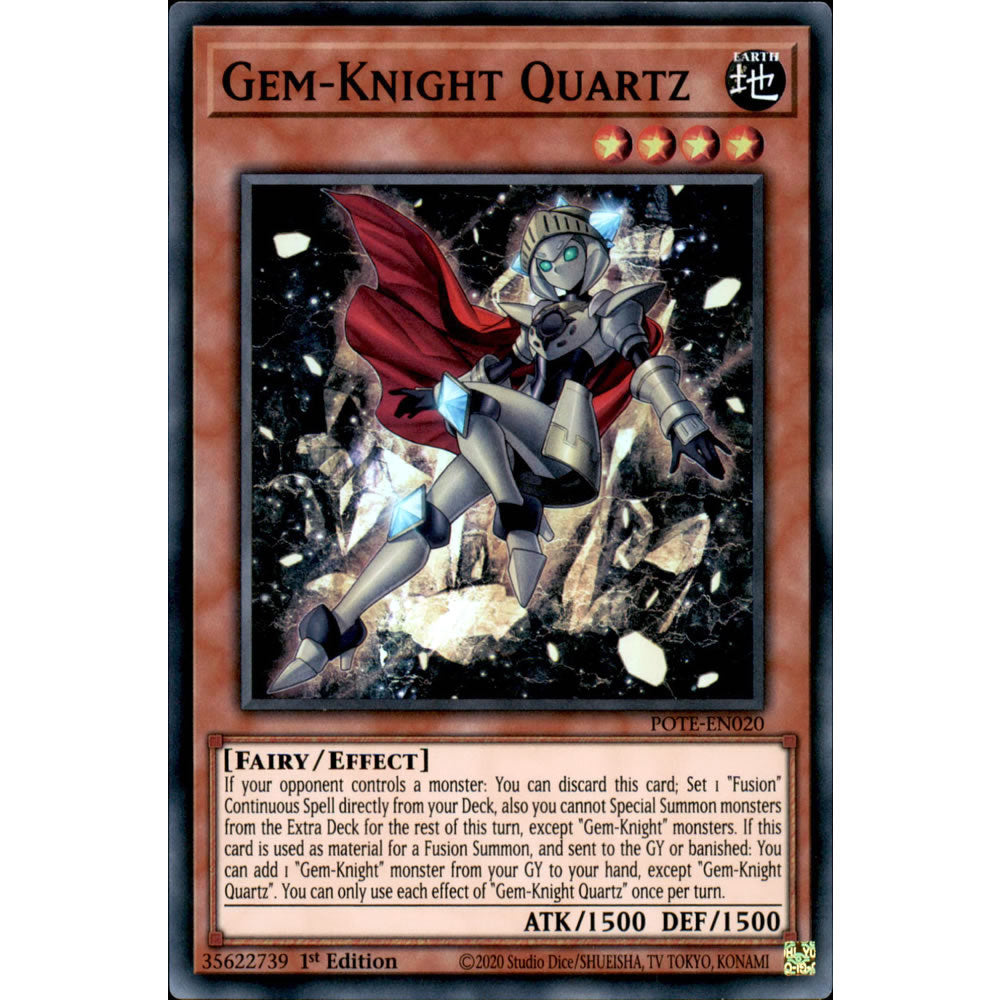 Gem-Knight Quartz POTE-EN020 Yu-Gi-Oh! Card from the Power of the Elements Set