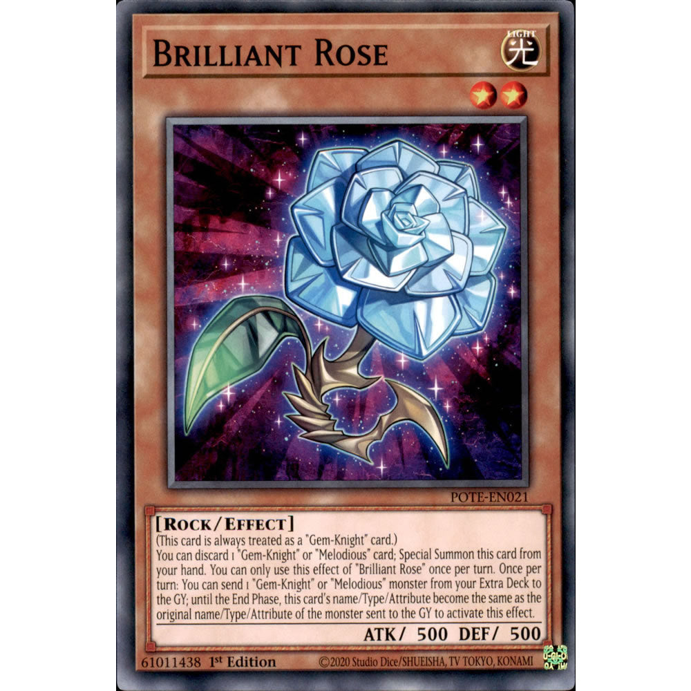 Brilliant Rose POTE-EN021 Yu-Gi-Oh! Card from the Power of the Elements Set