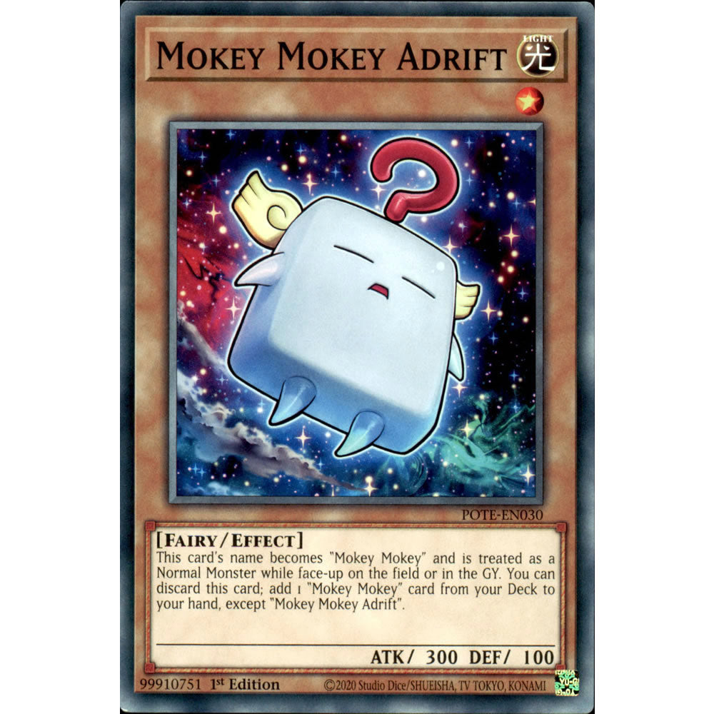 Mokey Mokey Adrift POTE-EN030 Yu-Gi-Oh! Card from the Power of the Elements Set