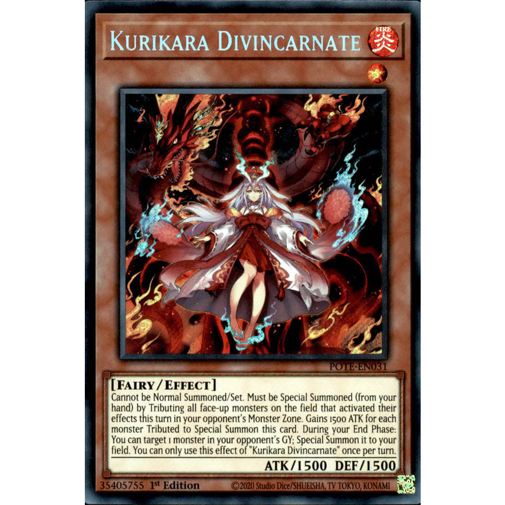 Kurikara Divincarnate POTE-EN031 Yu-Gi-Oh! Card from the Power of the Elements Set