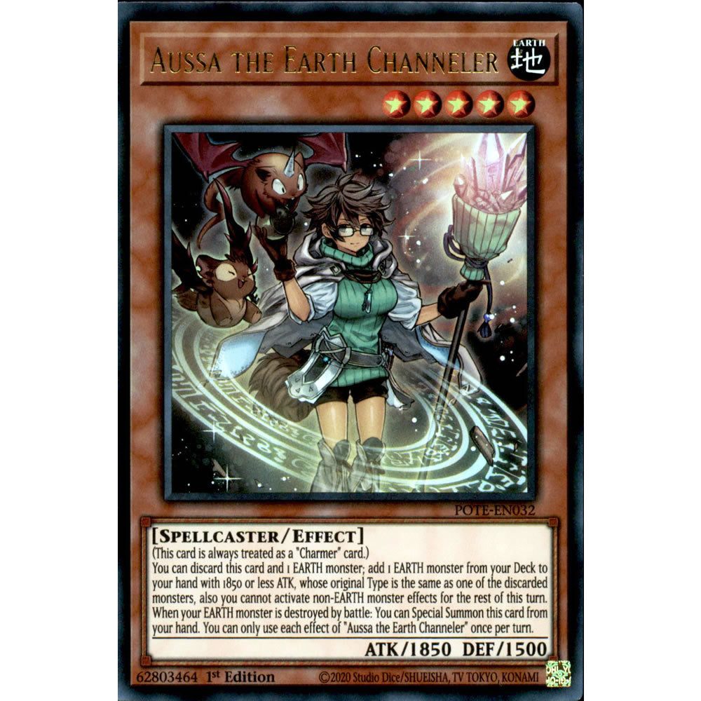 Aussa the Earth Channeler POTE-EN032 Yu-Gi-Oh! Card from the Power of the Elements Set