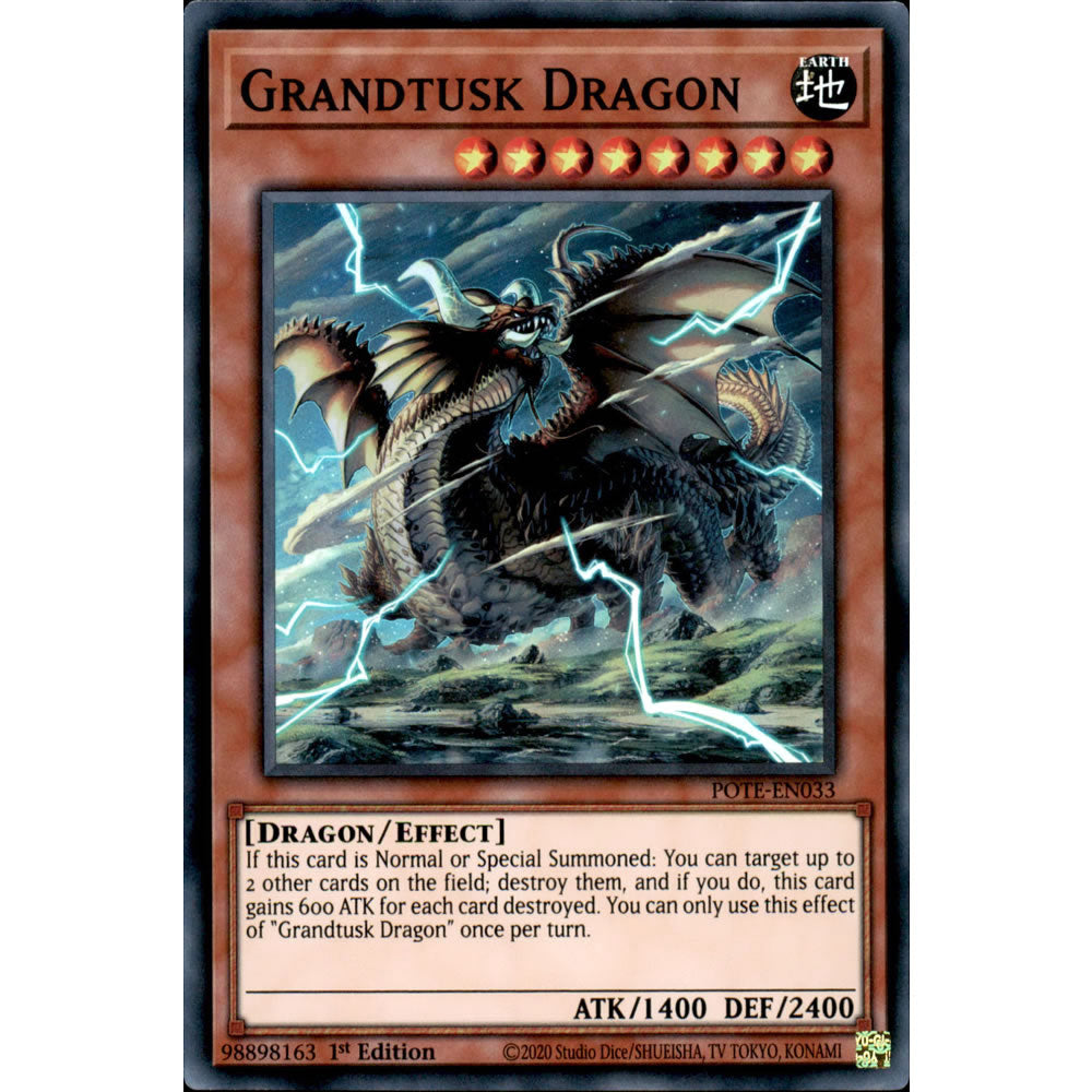 Grandtusk Dragon POTE-EN033 Yu-Gi-Oh! Card from the Power of the Elements Set