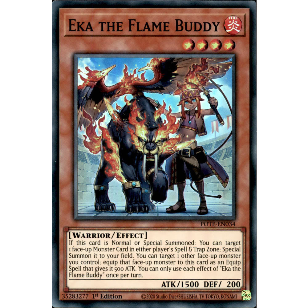 Eka the Flame Buddy POTE-EN034 Yu-Gi-Oh! Card from the Power of the Elements Set
