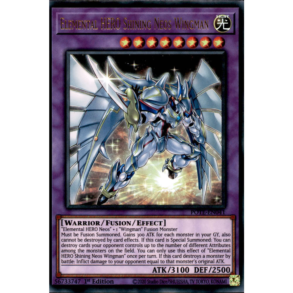 Elemental HERO Shining Neos Wingman POTE-EN041 Yu-Gi-Oh! Card from the Power of the Elements Set