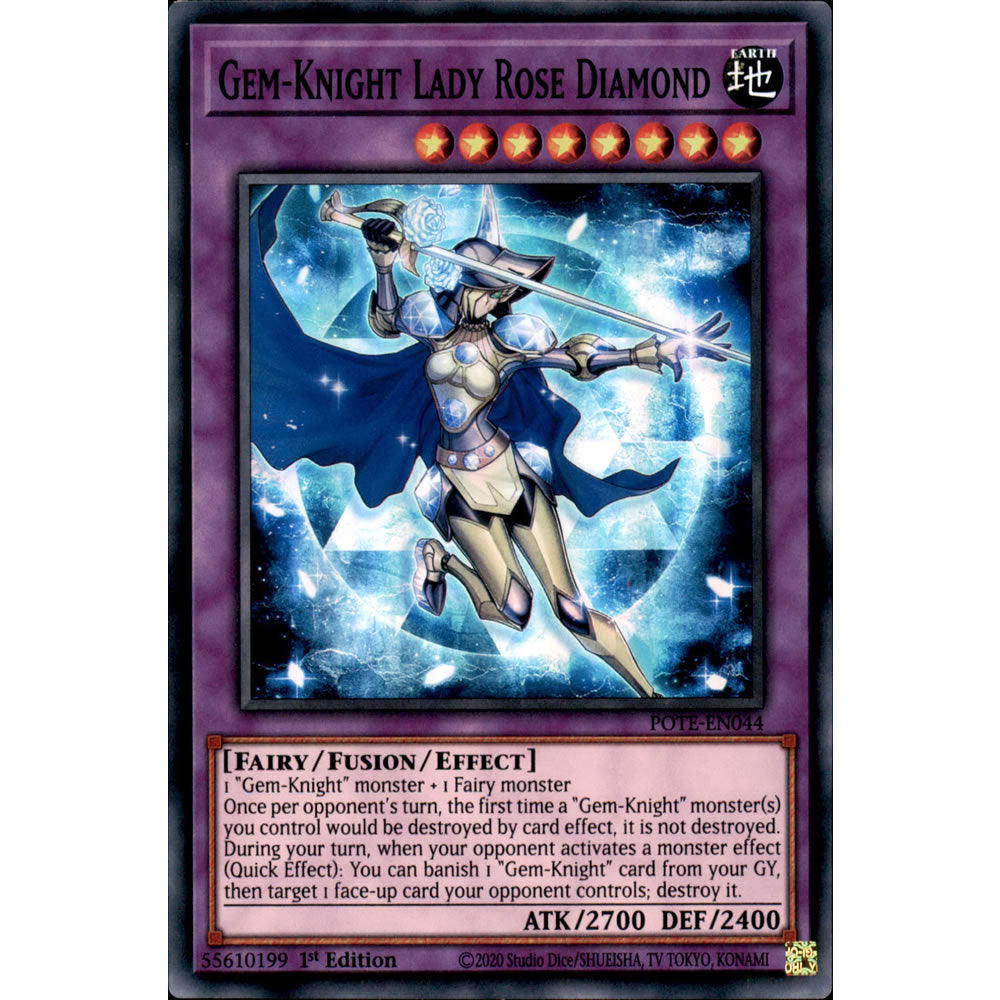 Gem-Knight Lady Rose Diamond POTE-EN044 Yu-Gi-Oh! Card from the Power of the Elements Set