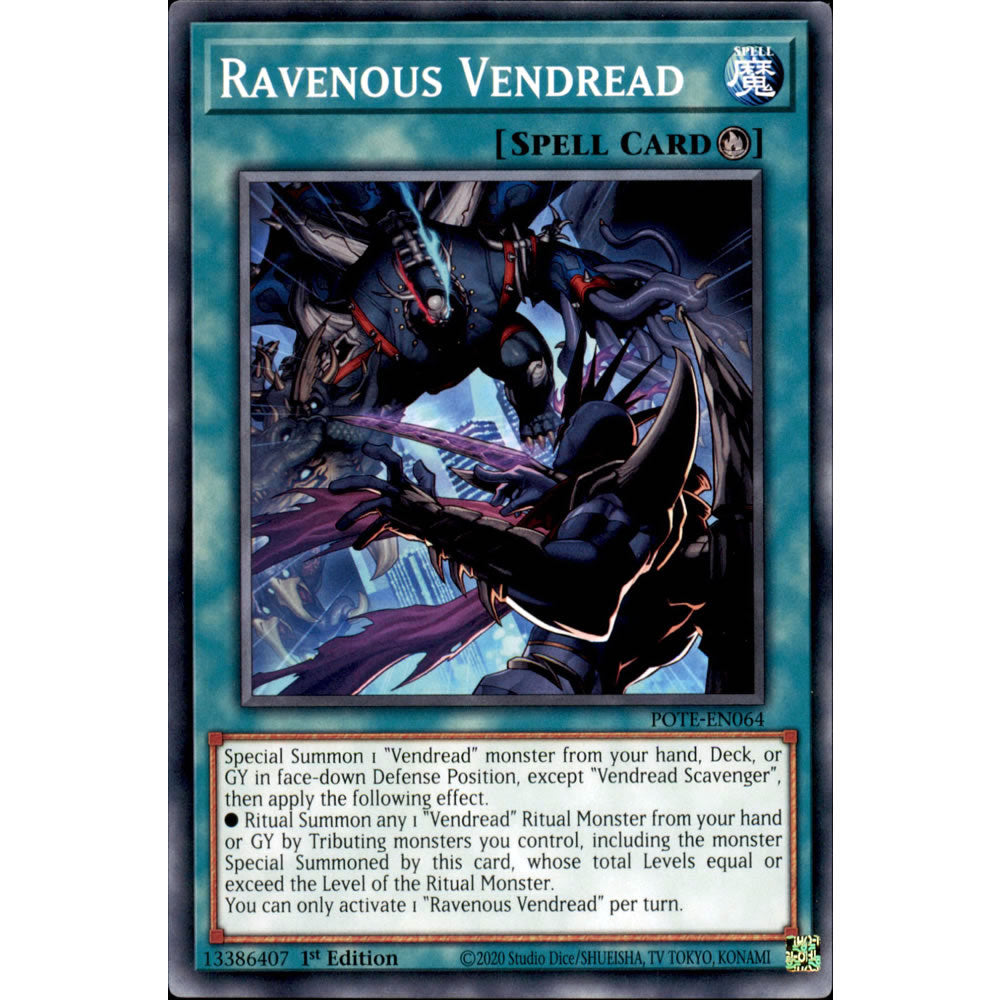 Ravenous Vendread POTE-EN064 Yu-Gi-Oh! Card from the Power of the Elements Set