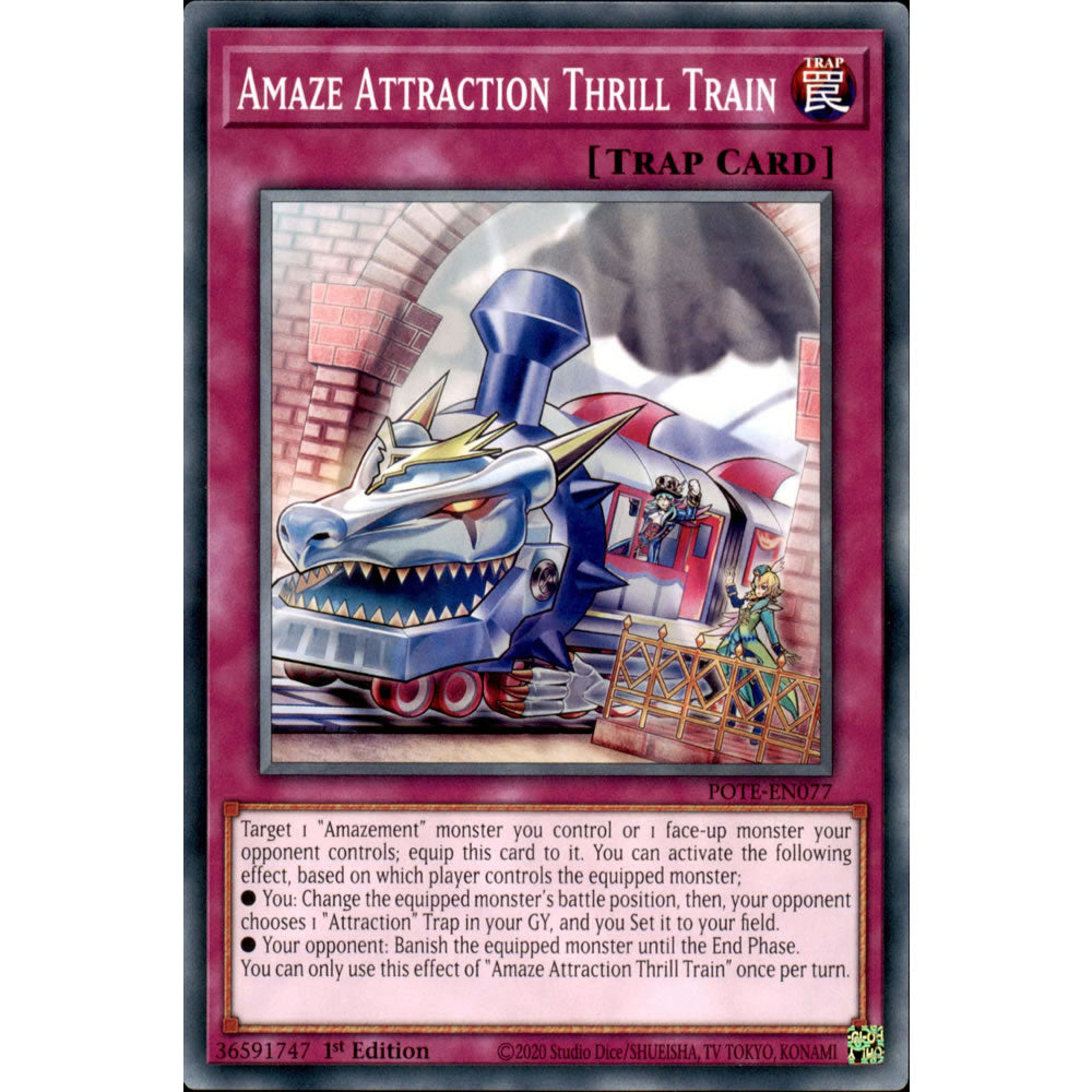 Amaze Attraction Thrill Train POTE-EN077 Yu-Gi-Oh! Card from the Power of the Elements Set