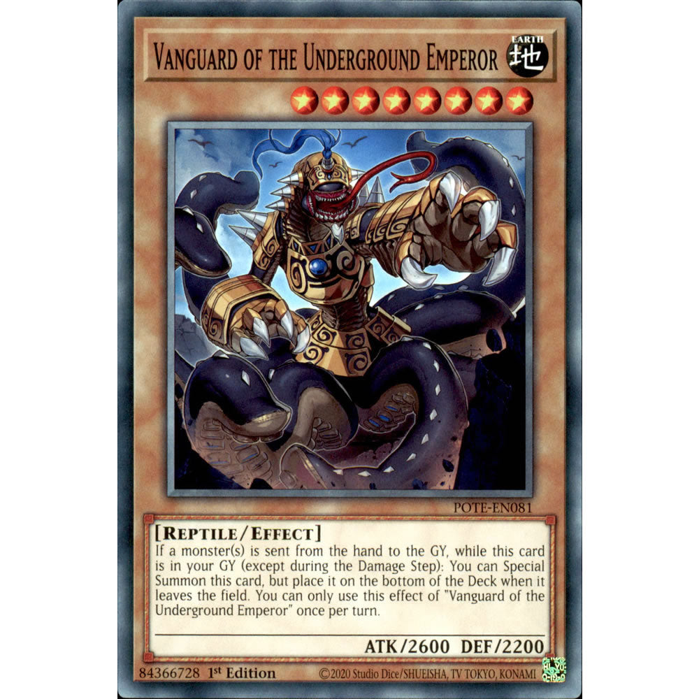 Vanguard of the Underground Emperor POTE-EN081 Yu-Gi-Oh! Card from the Power of the Elements Set