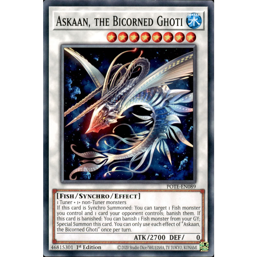 Askaan, the Bicorned Ghoti POTE-EN089 Yu-Gi-Oh! Card from the Power of the Elements Set