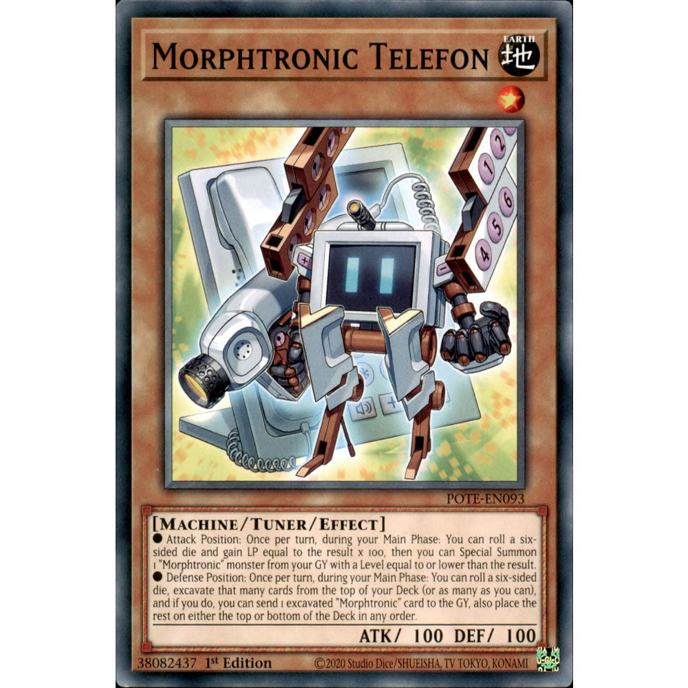 Morphtronic Telefon POTE-EN093 Yu-Gi-Oh! Card from the Power of the Elements Set