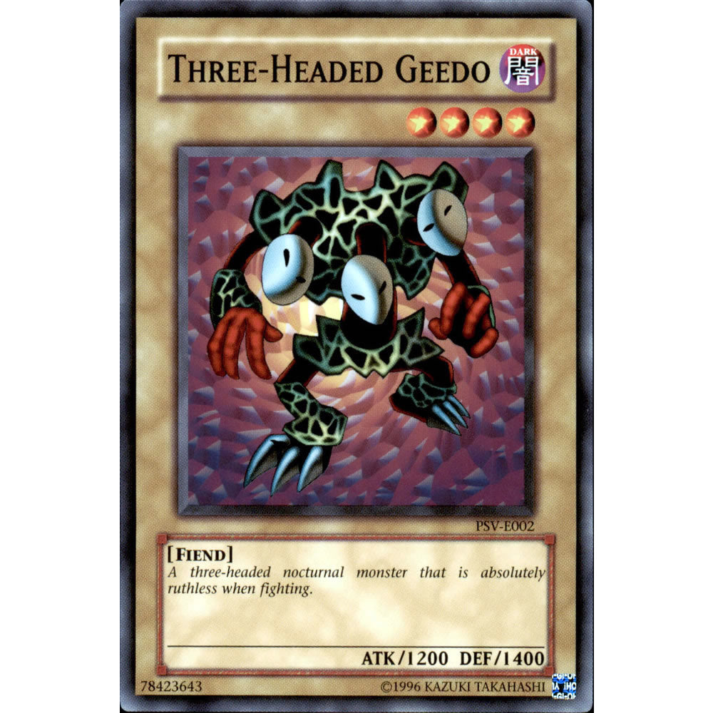 Three-Headed Geedo PSV-002 Yu-Gi-Oh! Card from the Pharaoh's Servant Set